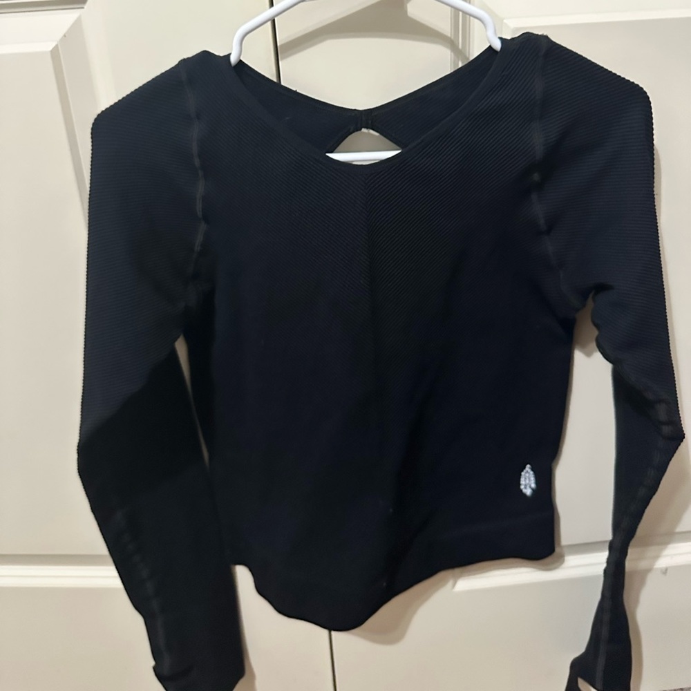 free people black long sleeve